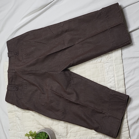 Larry & Levine petite stretch work capris cullottes sz 8p - Picture 5 of 8